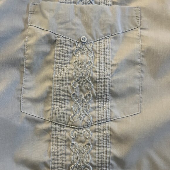 OMEGA FASHION SZ 4XL SHORT SLEEVE GUAYABERA SHIRT - Picture 7 of 8